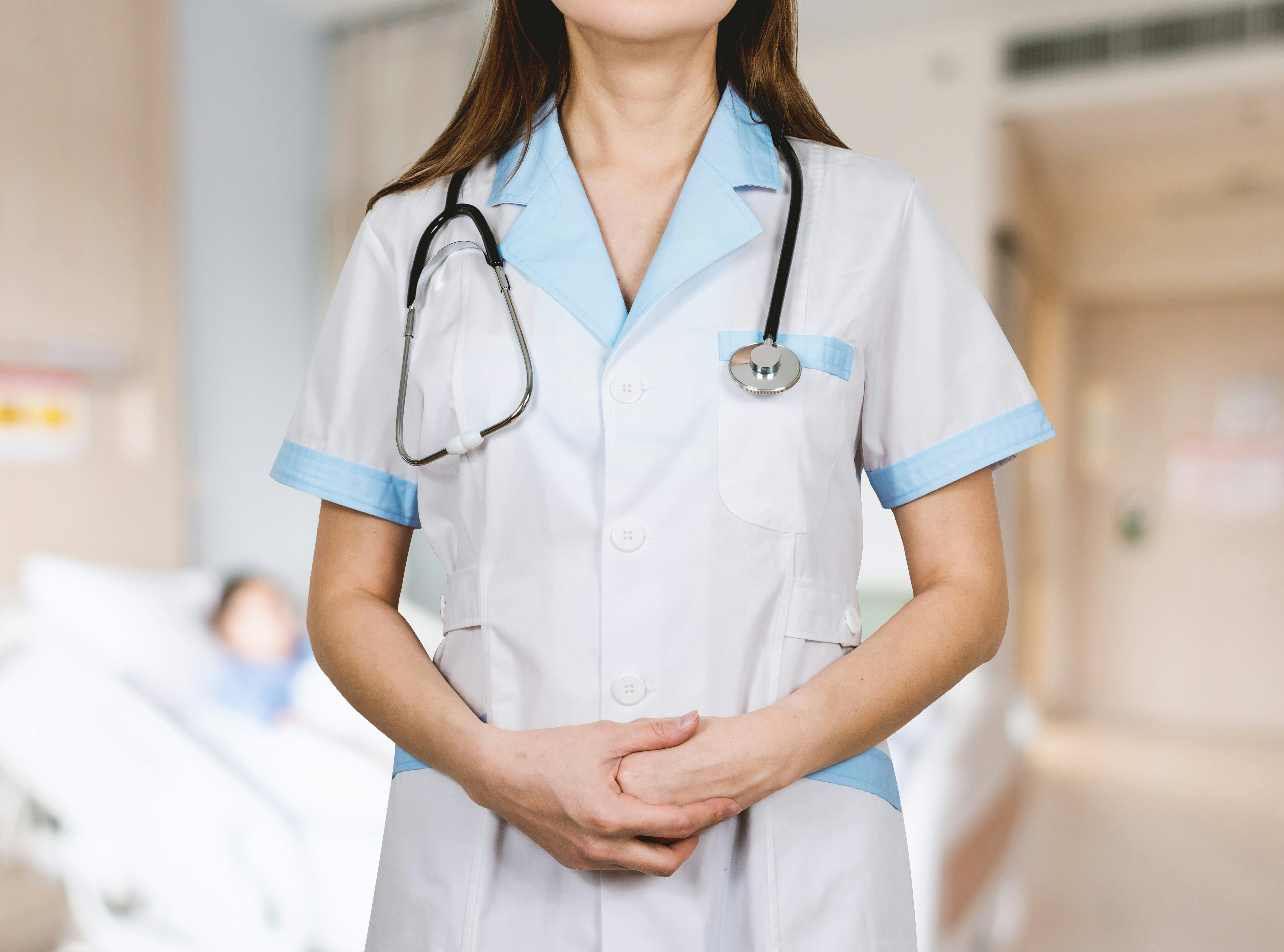 A nurse with stethoscope